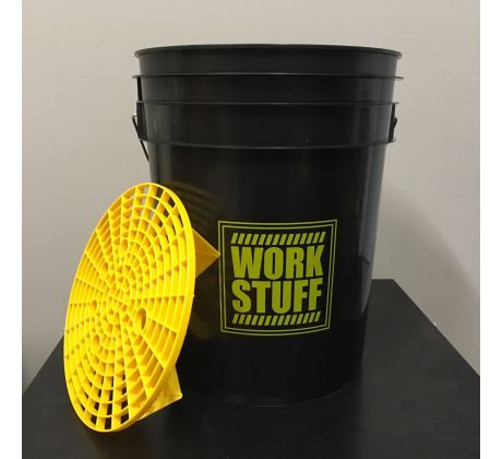 WORK STUFF Detailing Bucket Black - RINSE + Separator žltý